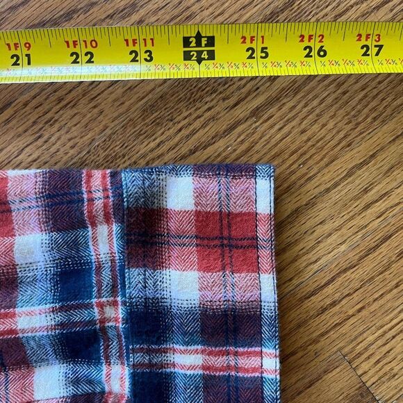 NWT ARIAT Red Blue Plaid Long Sleeve Retro Fit Pearl Snap Button Shirt Mens Sz S - Picture 9 of 9